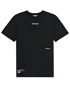 Удлиненная черная футболка Dolce&gabbana