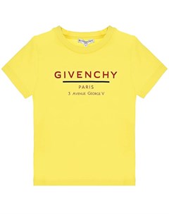 Желтая футболка с принтом Paris 3 avenue George V Givenchy