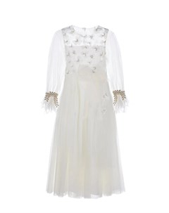 Белое платье с перьями Designers cat