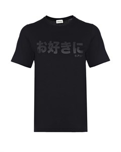 Черная футболка с азиатским принтом 5preview