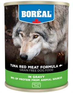 Беззерновой для собак и щенков с красным мясом тунца в соусе 355 гр х 12 шт Boreal