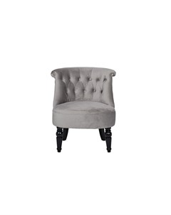 Кресло низкое серое велюровое серый 46x70x61 см Garda decor