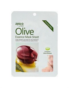 Маска тканевая с экстрактом Оливы Olive Essence Mask Sheet 21 г La miso