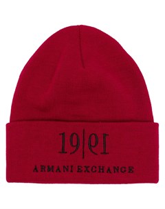Шапка бини с вышитым логотипом Armani exchange