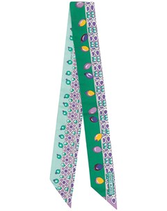 Узкий платок 2010 го года с цветочным принтом Hermès