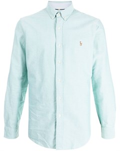Узкая рубашка оксфорд с вышитым логотипом Polo ralph lauren