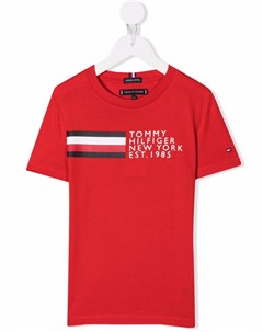 Футболка из органического хлопка с логотипом Tommy hilfiger junior