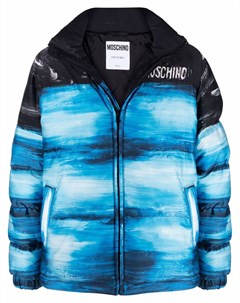 Куртка с выцветшим эффектом и логотипом Moschino