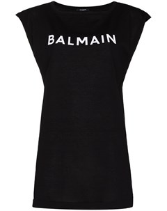 Футболка с длинными рукавами и логотипом Balmain