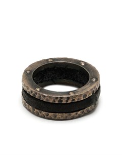 Серебряное кольцо с эффектом чеканки Guidi