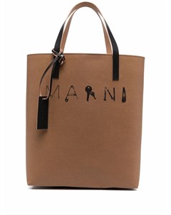 Сумка шопер с логотипом Marni