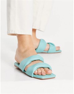 Голубые сандалии с объемными перекрученными ремешками Simmi London Latana Simmi shoes