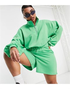 Зеленые шорты в стиле 70 х от комплекта ASOS DESIGN Curve Asos curve