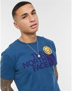 Синяя футболка с накладками The North Face The north face