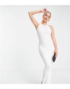 Белое платье макси с американской проймой Missguided petite