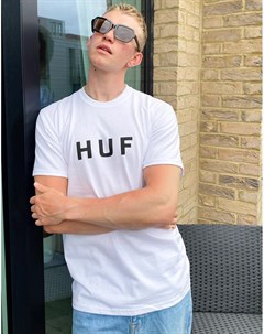 Белая футболка с логотипом Huf