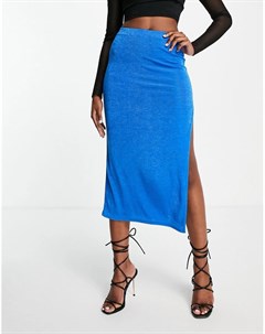Синяя юбка миди от комплекта x Naomi Genes In the style