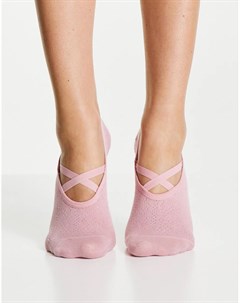 Розовые носки для пилатеса с нескользящей подошвой Accessorize
