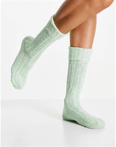 Зеленые длинные носки с комбинированным узором Asos design