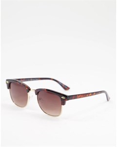 Солнцезащитные очки в стиле ретро с коричневыми стеклами в черепаховой оправе Cally Accessorize