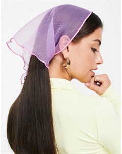 Сиреневый платок на голову из прозрачной ткани Asos design