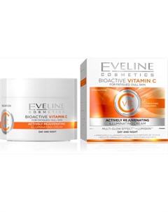 6 компонентов активно омолаживающий крем выравнивающий цвет лица биоактивный витамин С 50мл Eveline cosmetics