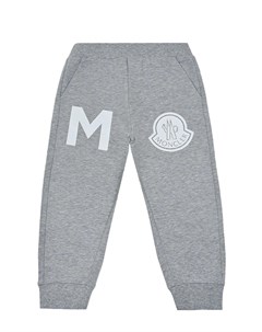 Серые спортивные брюки с логотипом Moncler