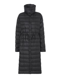 Черное стеганое пальто с высоким воротом Burberry