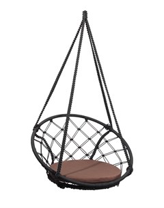 Складное кресло кокон aosta с коричневой подушкой коричневый 85x50x85 см L'aura