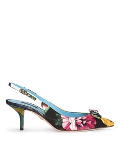 Туфли с ремешком на пятке и цветочным принтом Dolce&gabbana