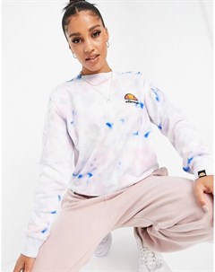 Розовый свитшот с логотипом и принтом тай дай Ellesse