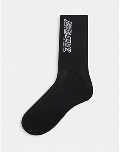 Черные носки с полосками контрастного цвета Santa cruz