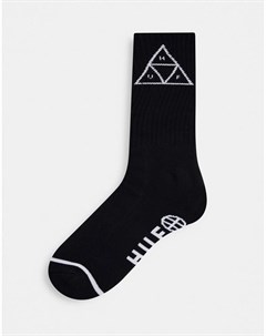 Черные носки с рисунком треугольников Huf