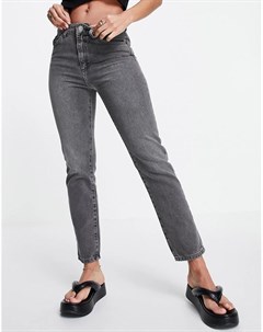 Серые выбеленные обрезанные джинсы French connection