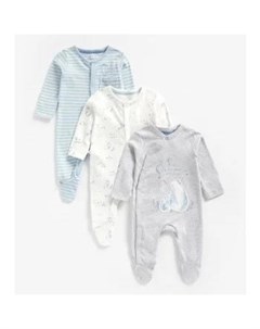 Ползунки Медвежонок 3 шт голубой Mothercare