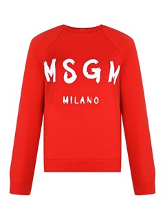 Красный джемпер с логотипом Msgm