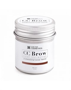 Хна для бровей CC Brow коричневая в баночке 10 г Lucas' cosmetics