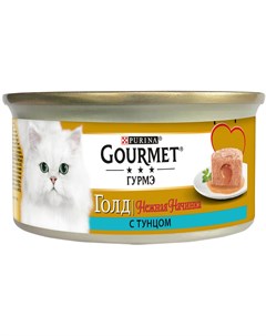 Gold нежная начинка для взрослых кошек с тунцом 85 гр х 12 шт Gourmet
