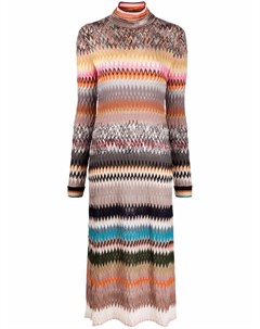 Трикотажное платье с узором зигзаг Missoni