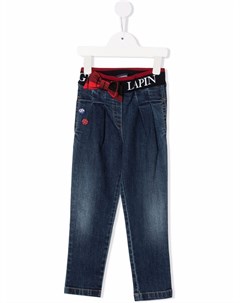 Прямые джинсы с логотипом Lapin house