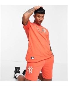 Оранжевые трикотажные шорты с логотипом команды New York Yankees эксклюзивно для ASOS New era