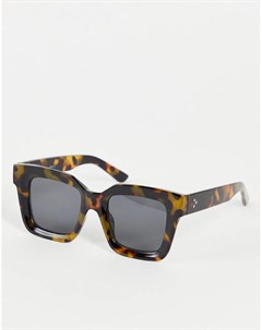 Массивные солнцезащитные очки с черепаховой оправой Madein.