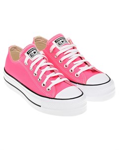 Розовые кеды на толстой подошве Converse