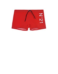 Красные плавки шорты с логотипом No21