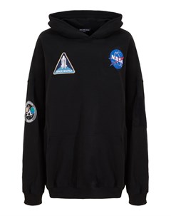 Черное худи с логотипом Nasa Balenciaga