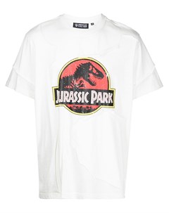Футболка Jurassic Park в технике пэчворк Mostly heard rarely seen