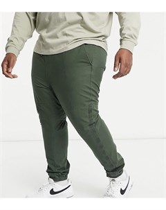 Зауженные брюки цвета выбеленного хаки с отделкой тесьмой Plus Asos design