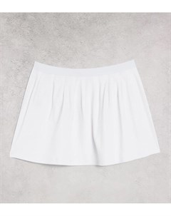 Плиссированная теннисная юбка мини белого цвета Asyou