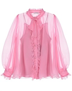 Розовая блуза с рюшами Dolce&gabbana