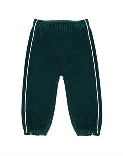 Зеленые спортивные брюки из велюра детские Molo